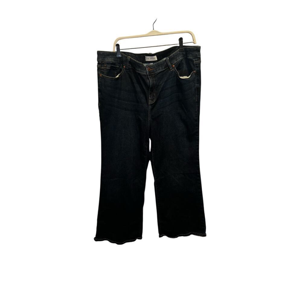 Lane Bryant dark wash boot cut short jeans sz 22